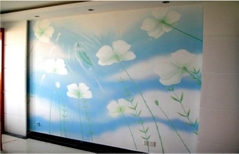  常山画墙绘怎么画好白云的蓬松感？