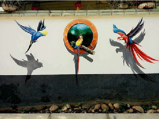  常山视觉错位-3D墙绘设计