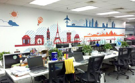  常山教你设计办公室墙绘的方法。