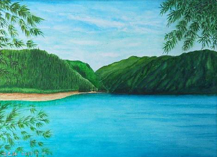  常山在墙绘中，如何绘画绿水青山？